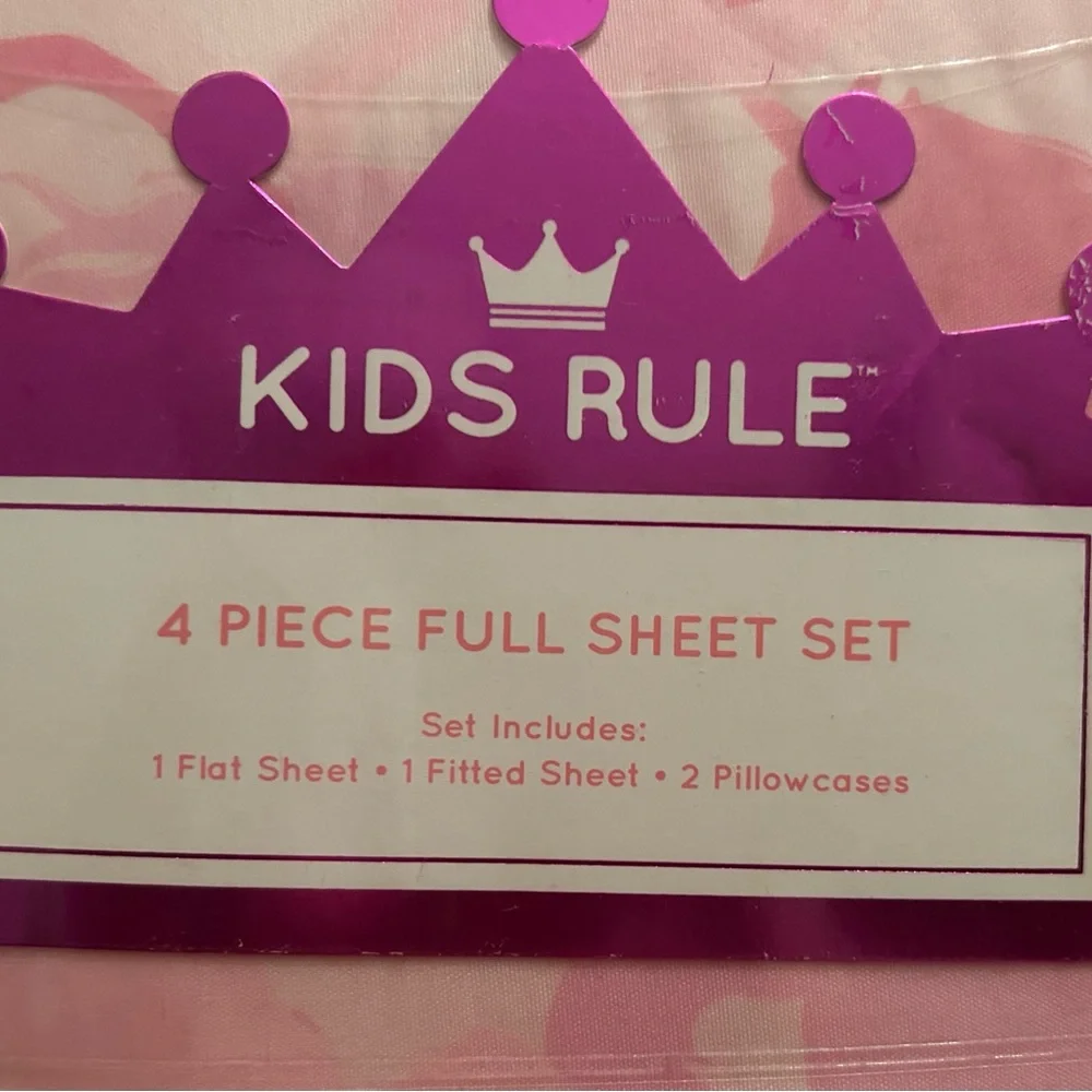 Kids Rule 4 Piece Full Sheet Set